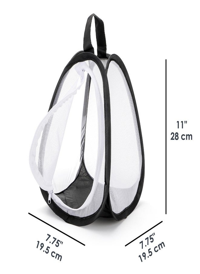 Kingrol 2 Pack Collapsible Insect & Butterfly Habitat Cage, Pop-Up Butterfly Terrarium with Clear Window, Zipper Access & Polyester Base, 7.75 x 7.75 x 11 Inch - Image 4